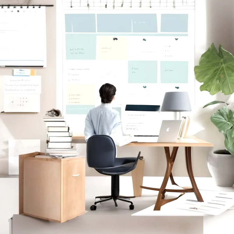 شخص يخطط لجدول تطوير ذاتي